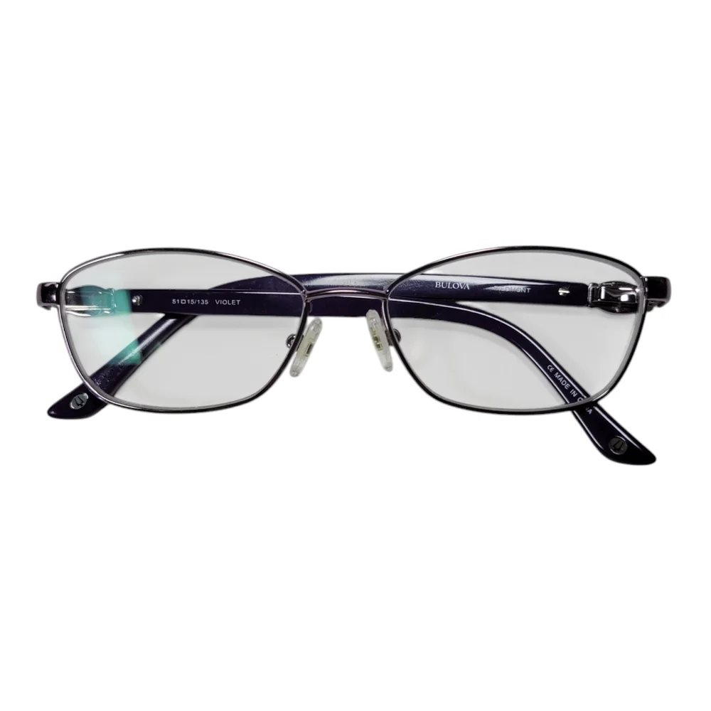 Bulova Eyeglasses‎ FRAMES ONLY Womens Violet Purple Piedmont Full Rim 51 15 135